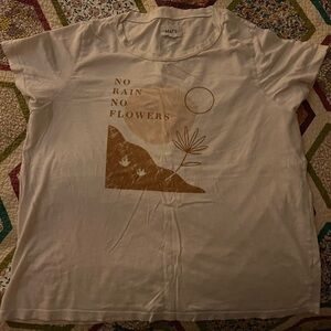 MATE “No Rain No Flowers” t-shirt XL  100% organic cotton